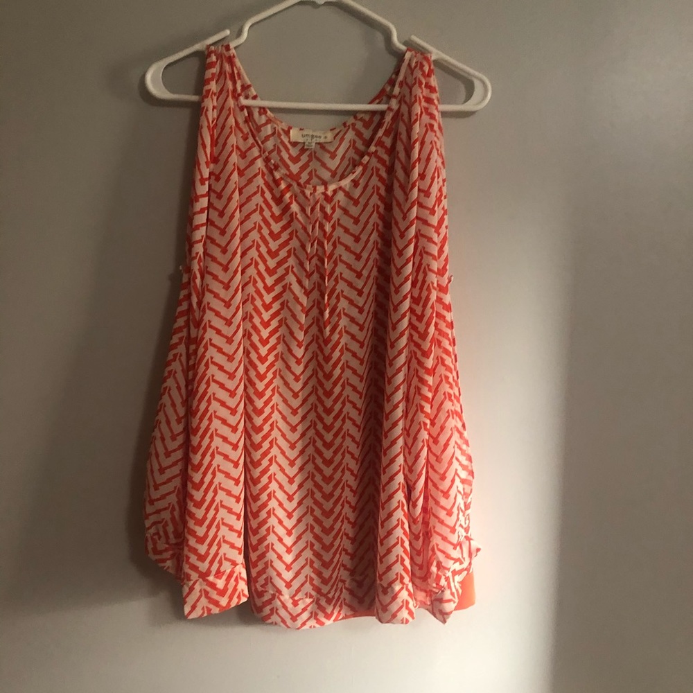 Chevron orange shirt